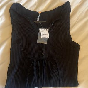 Brand new free people black long sleeve thermal